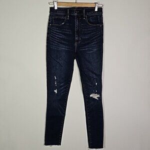 Abercrombie & Fitch dark wash 27x27 high rise skinny jeans